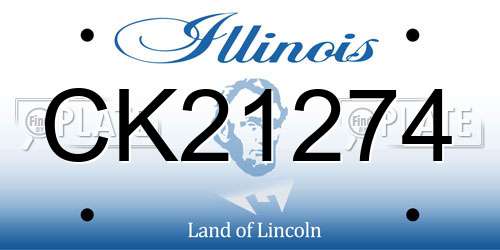 CK21274 Illinois License Plate