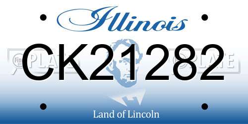 CK21282 Illinois License Plate