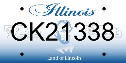 CK21338 Illinois License Plate