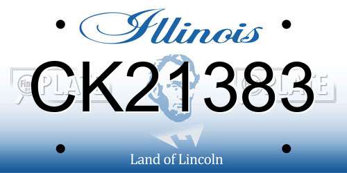 CK21383 Illinois License Plate