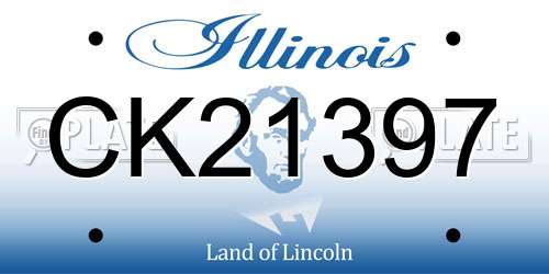 CK21397 Illinois License Plate