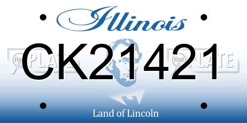 CK21421 Illinois License Plate