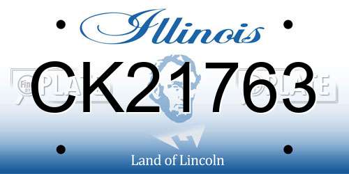 CK21763 Illinois License Plate