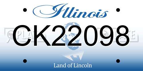 CK22098 Illinois License Plate