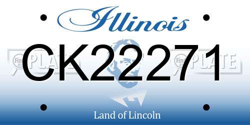 CK22271 Illinois License Plate