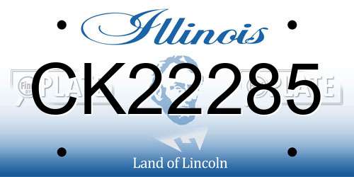 CK22285 Illinois License Plate