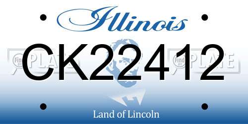 CK22412 Illinois License Plate
