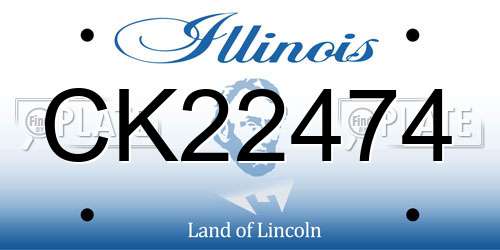 CK22474 Illinois License Plate