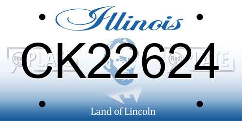 CK22624 Illinois License Plate