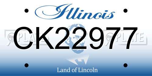 CK22977 Illinois License Plate