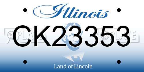CK23353 Illinois License Plate