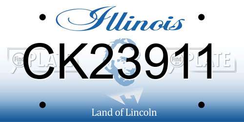 CK23911 Illinois License Plate