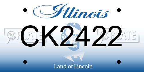 CK2422 Illinois License Plate
