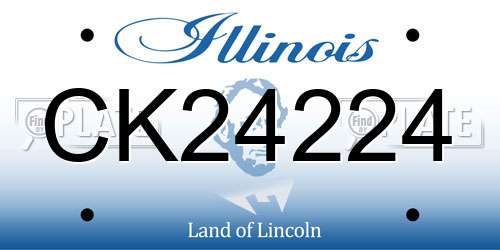 CK24224 Illinois License Plate