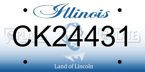 CK24431 Illinois License Plate