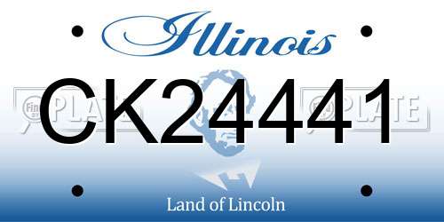 CK24441 Illinois License Plate
