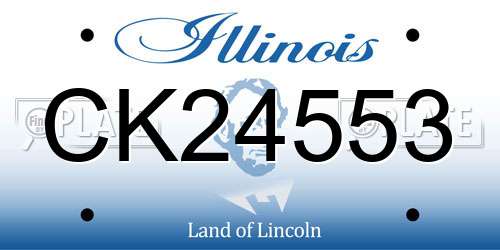 CK24553 Illinois License Plate
