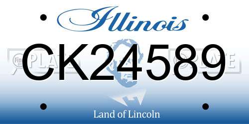 CK24589 Illinois License Plate