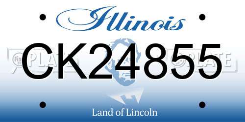 CK24855 Illinois License Plate