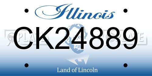 CK24889 Illinois License Plate