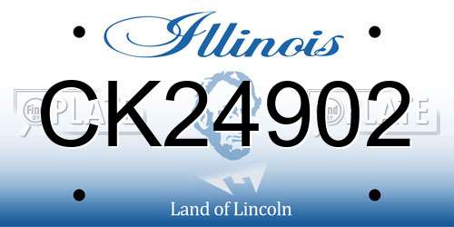 CK24902 Illinois License Plate