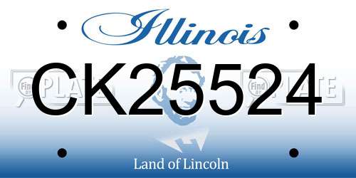 CK25524 Illinois License Plate