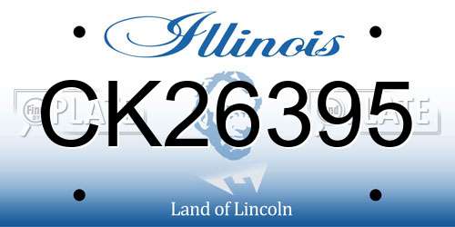 CK26395 Illinois License Plate
