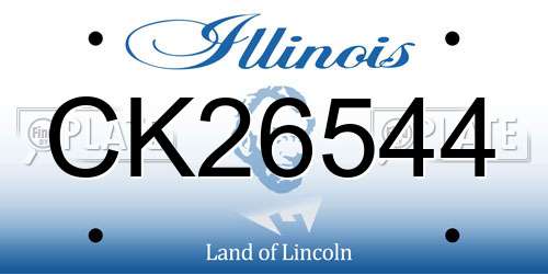 CK26544 Illinois License Plate
