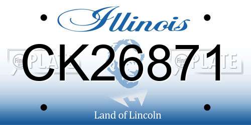 CK26871 Illinois License Plate