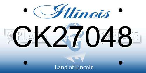 CK27048 Illinois License Plate