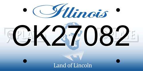 CK27082 Illinois License Plate