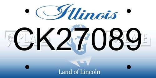 CK27089 Illinois License Plate