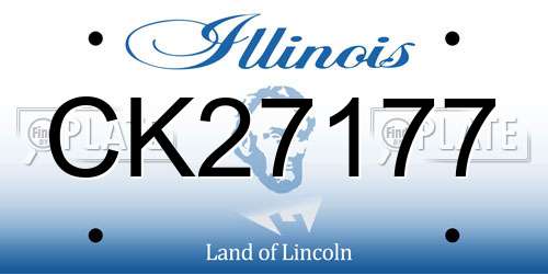 CK27177 Illinois License Plate