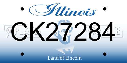 CK27284 Illinois License Plate