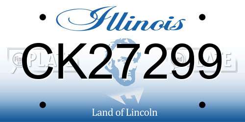 CK27299 Illinois License Plate