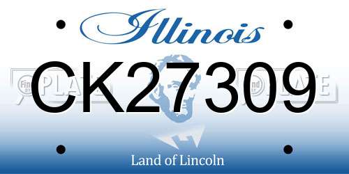CK27309 Illinois License Plate