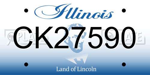 CK27590 Illinois License Plate