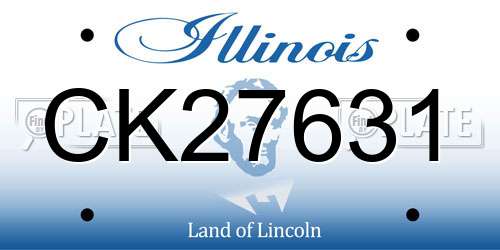 CK27631 Illinois License Plate