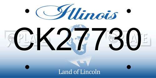 CK27730 Illinois License Plate