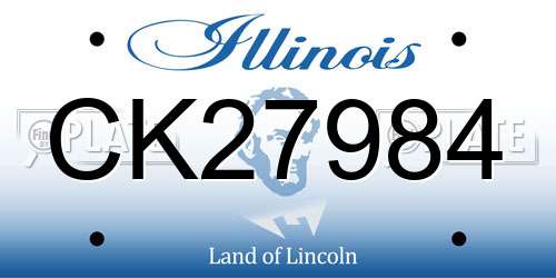 CK27984 Illinois License Plate