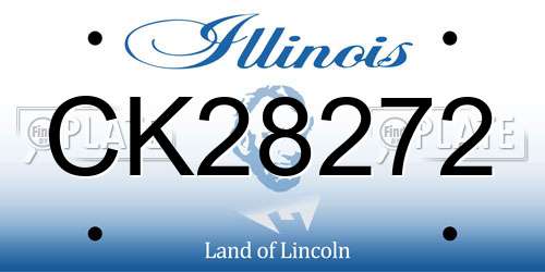 CK28272 Illinois License Plate