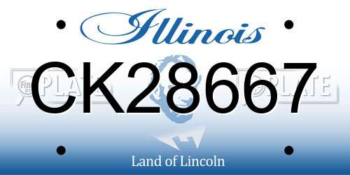 CK28667 Illinois License Plate