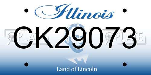 CK29073 Illinois License Plate