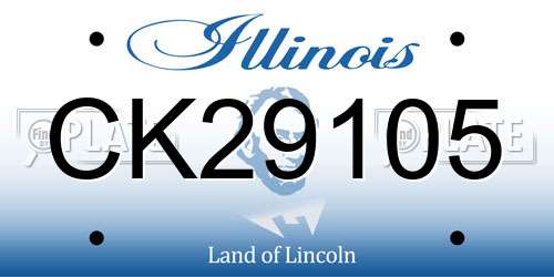 CK29105 Illinois License Plate