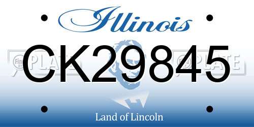 CK29845 Illinois License Plate