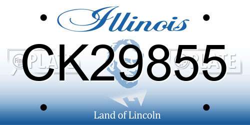 CK29855 Illinois License Plate