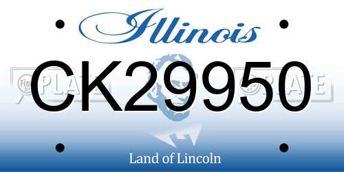 CK29950 Illinois License Plate