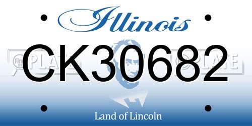 CK30682 Illinois License Plate