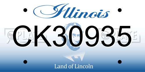 CK30935 Illinois License Plate