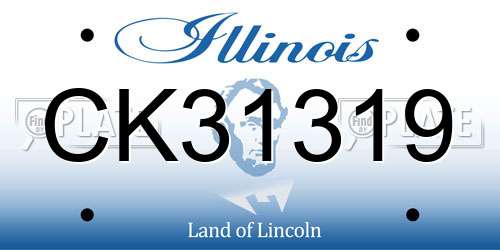 CK31319 Illinois License Plate